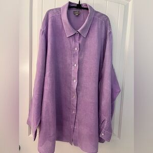 J. Jill Purple Button-Up Blouse